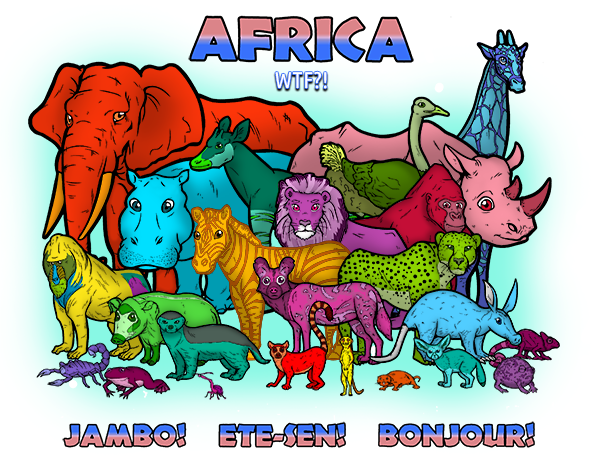 African Animals - funky