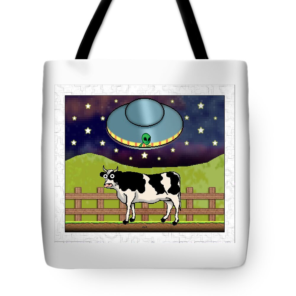 Cow Abduction Tote Bag