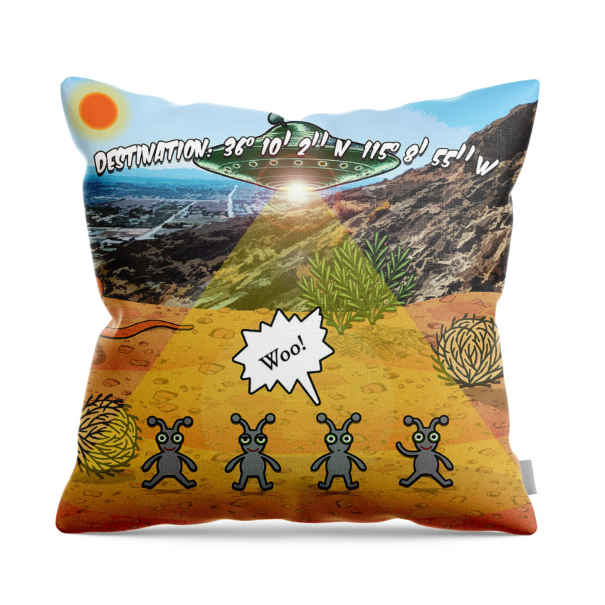 Cute Alien Throw Pillow